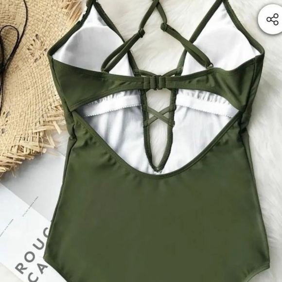 Women One-piece Swimsuit V-neck Backless - Picture 4 of 4